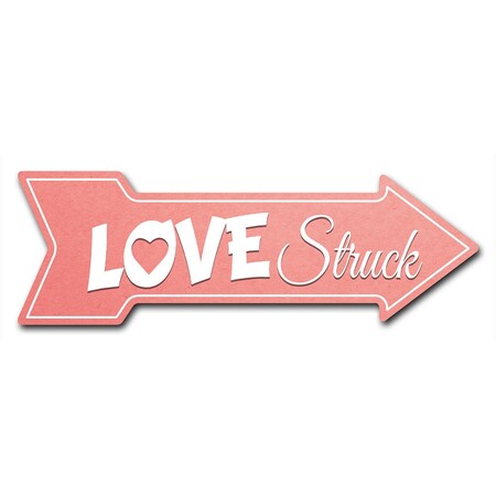 Signmission Love Struck Arrow Decal Funny Home Decor 30in Wide D-A-10-999763
